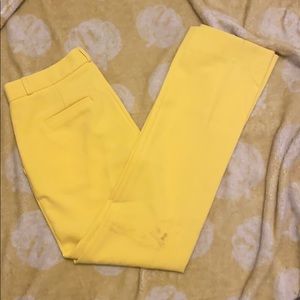 Yellow slacks .